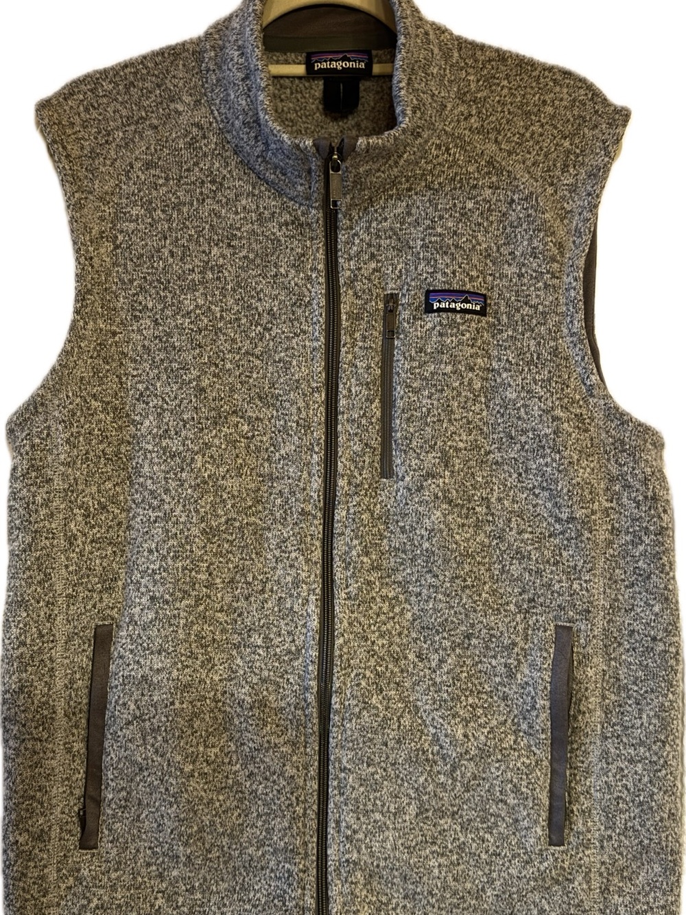 Patagonia Men's Heather Gray Full-Zip Fleece Vest
